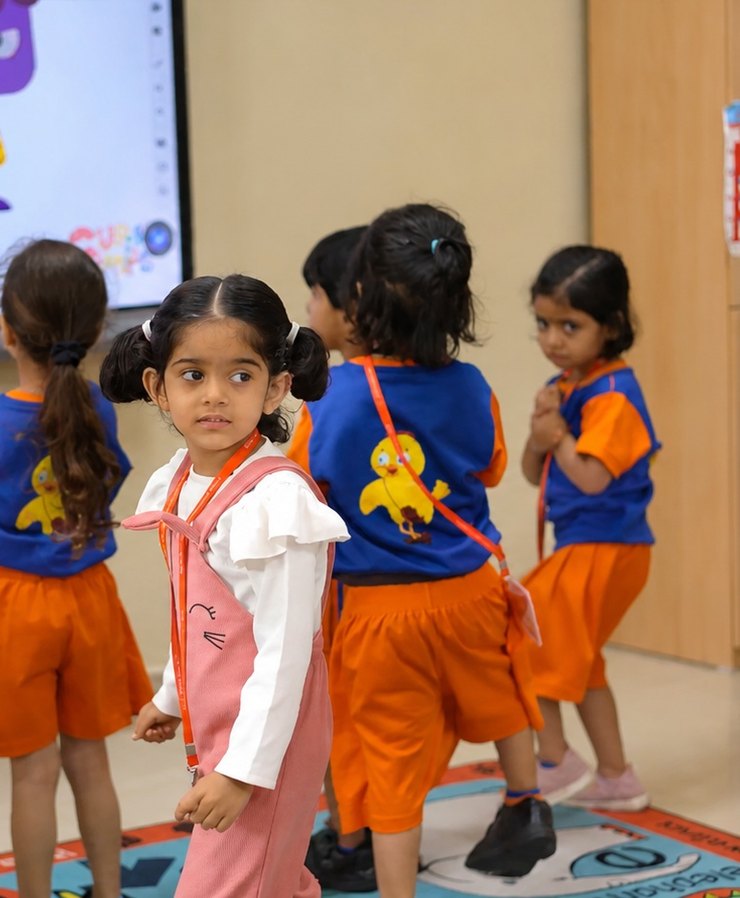 A kindergarten session, Birla Open Minds International School, Bhopal