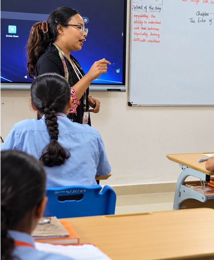 A primary lesson in progress, Birla Open Minds International School, Bhopal
