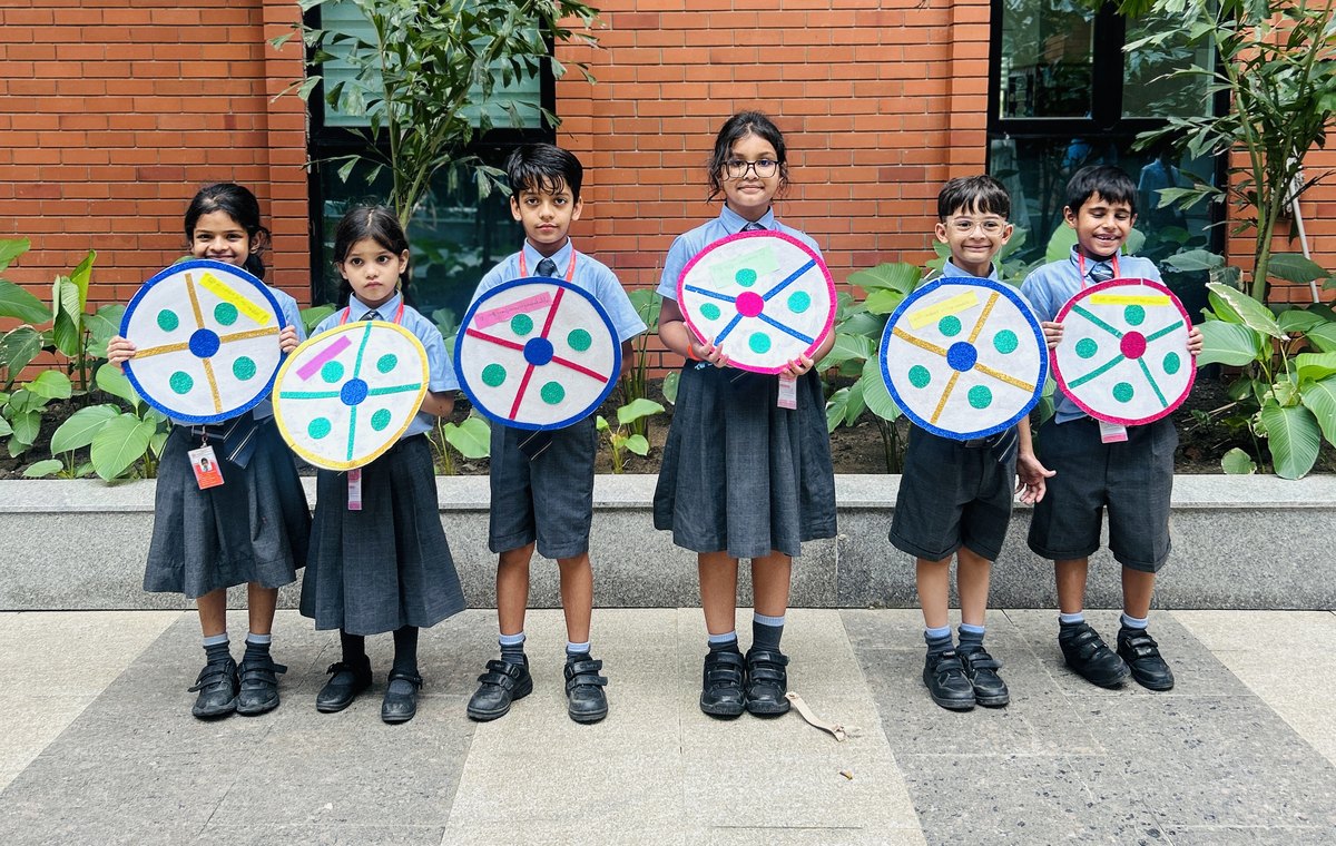 The Bravery Shields the children painted themselves at Birla Open Minds International School, Bhopal