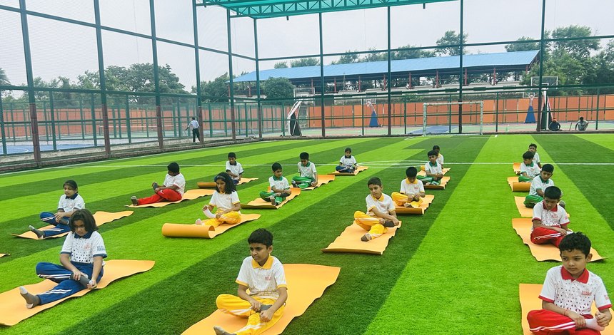 Mid-session, from the side at Birla Open Minds International School, Bhopal