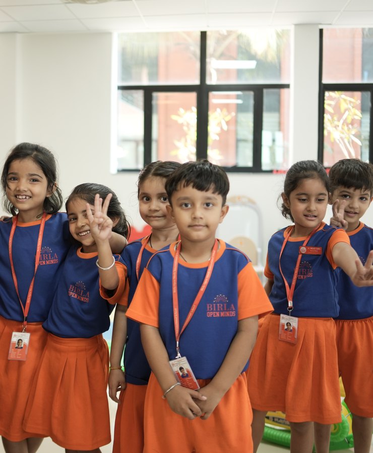 A lesson taken outside, Birla Open Minds International School, Bhopal